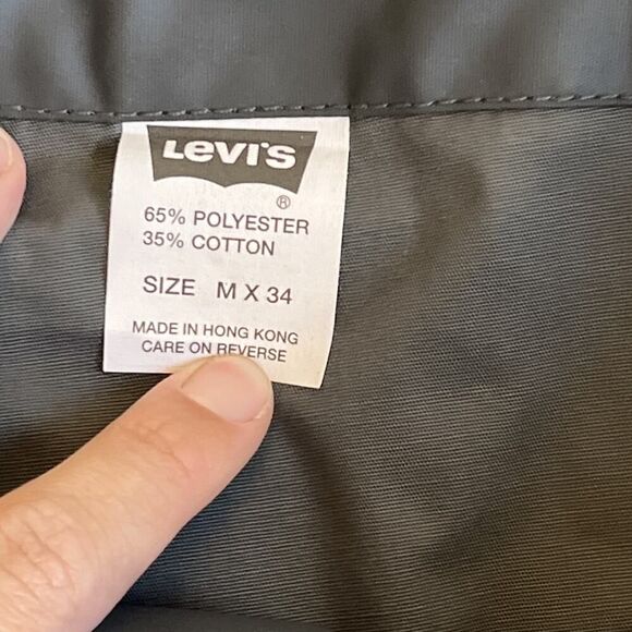 VTG Levi's Pants Mens Khaki Medium Waist SilverTab Wide Leg Baggy 90s Y2K - Picture 5 of 9